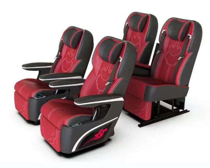 Chinese style luxury car seat - red color scheme