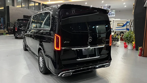 The rear of the new Mercedes-Benz VS680L flat-top commercial vehicle